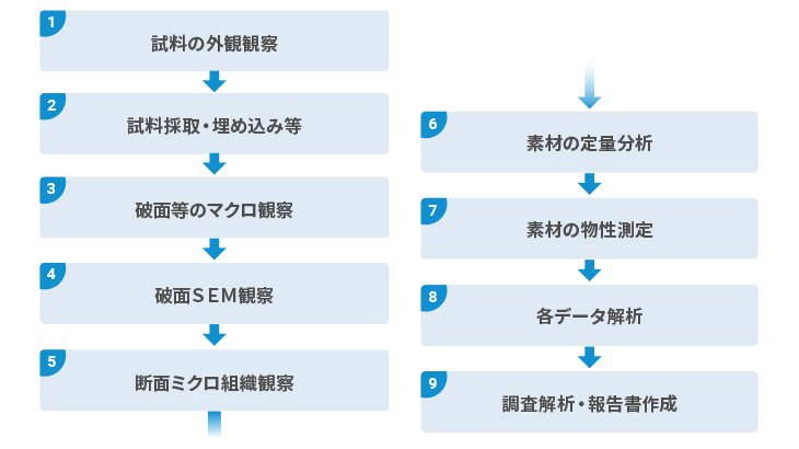 調査・解析のフロー