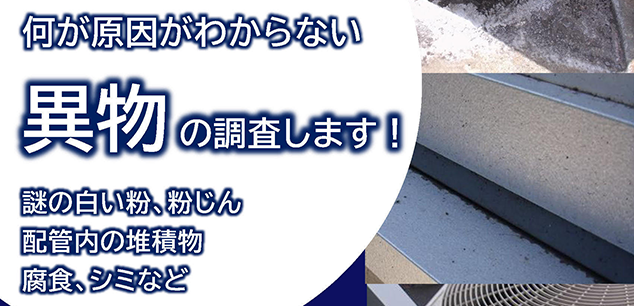 何が原因がわからない異物の調査します！